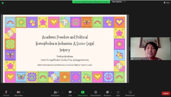 Alumni FH UNAIR pada 2023 International Conference on Human Rights Youth in Asia